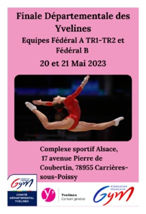 GAF - Organigramme provisoire Finale Départementale 20-21 mai à Carrières-sous-Poissy