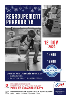 PARKOUR - Regroupement 78 - Novembre 2023 et Mars 2024 - à Saint-Germain-en-Laye
