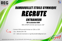 OFFRE D'EMPLOI : ENTRAINEUR GAF et Polyvalent (GAM) - RAMBOUILLET - REG