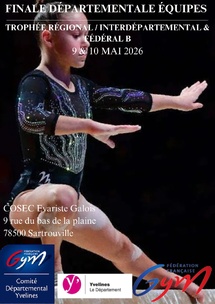 GAF - Organigramme DEFINITIF Finale Dep - 09 et 10 mai 26 à Sartrouville
