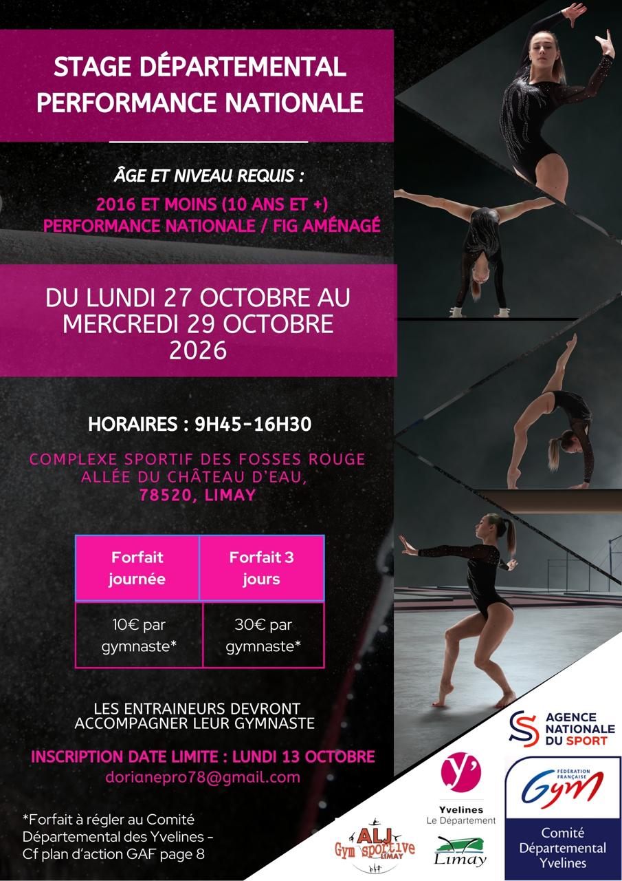 GAF - Stage Performance du 27 au 29 octobre 2025