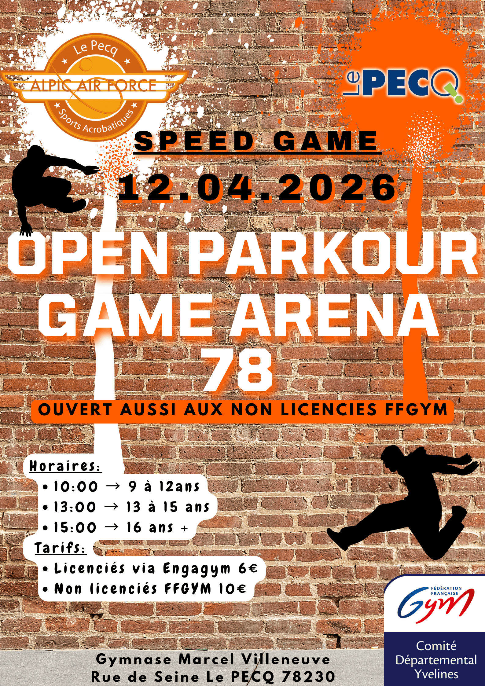 PARKOUR - Open Parkour Game Arena - Le 12 avril 2026