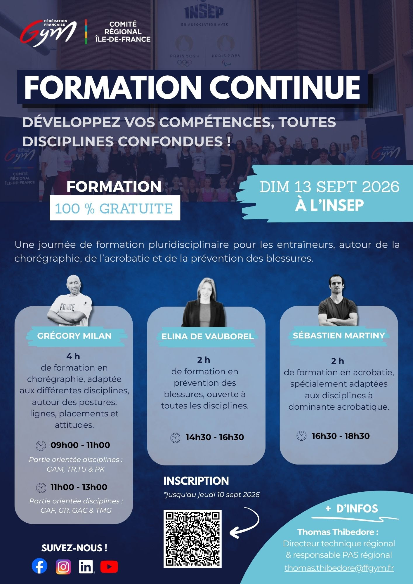 Dimanche 13 septembre 2026 – INSEP