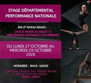 GAF - Stage Performance du 27 au 29 octobre 2025