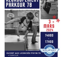 Regroupement départemental de Parkour le Dimanche 3 Mars 2024 à Saint Germain en Layes de 14H00 à 17H00