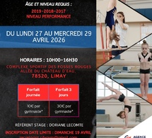 GAF - Inscription stage poussines performance Avril 2026